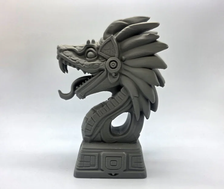 Tượng Bán Thân Quetzalcoatl Phong Cách Giả Đá - Image 3