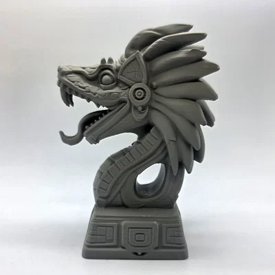 Tượng Bán Thân Quetzalcoatl Phong Cách Giả Đá