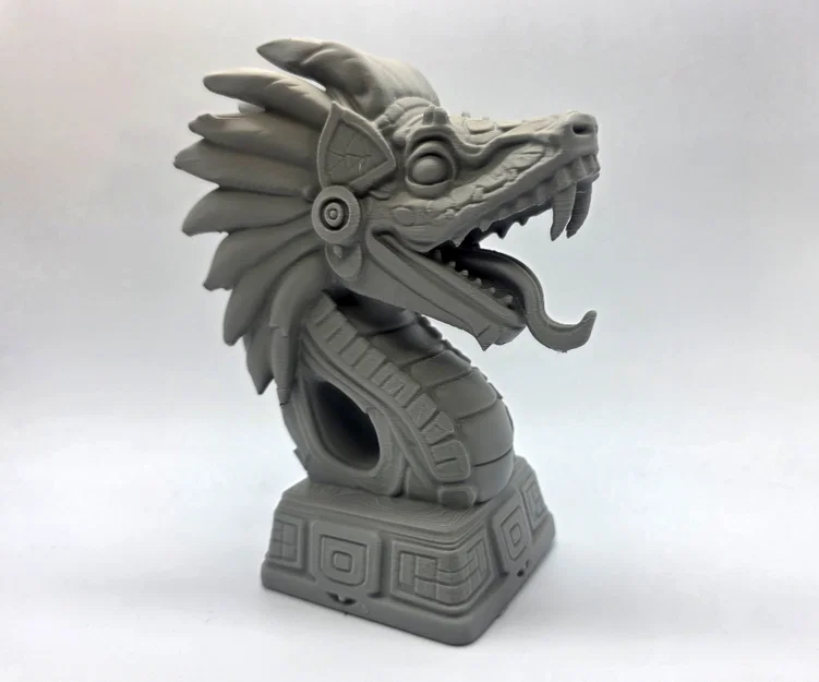 Tượng Bán Thân Quetzalcoatl Phong Cách Giả Đá - Image 4
