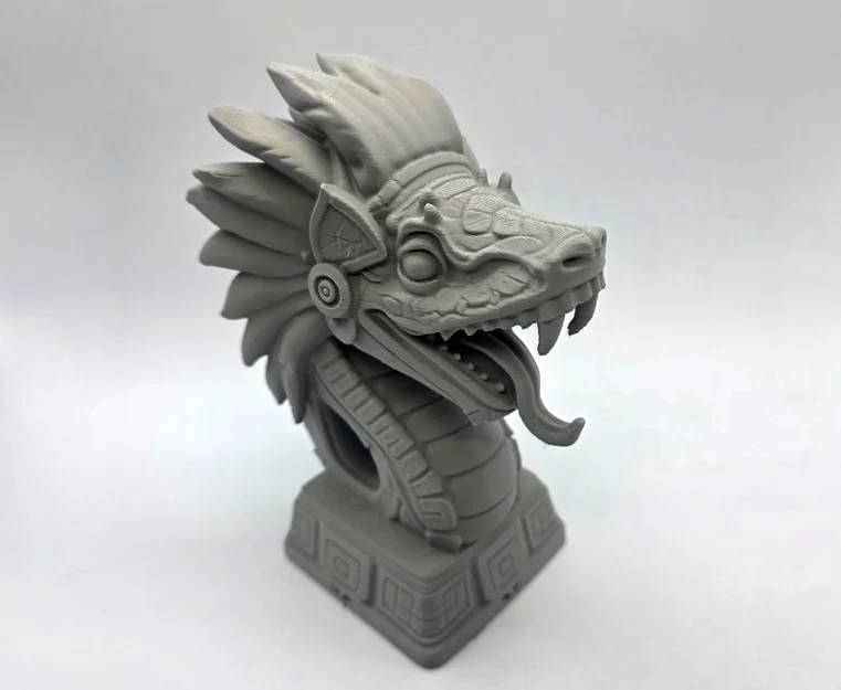 Tượng Bán Thân Quetzalcoatl Phong Cách Giả Đá - Image 5