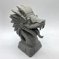 Tượng Bán Thân Quetzalcoatl Phong Cách Giả Đá - Thumbnail 5