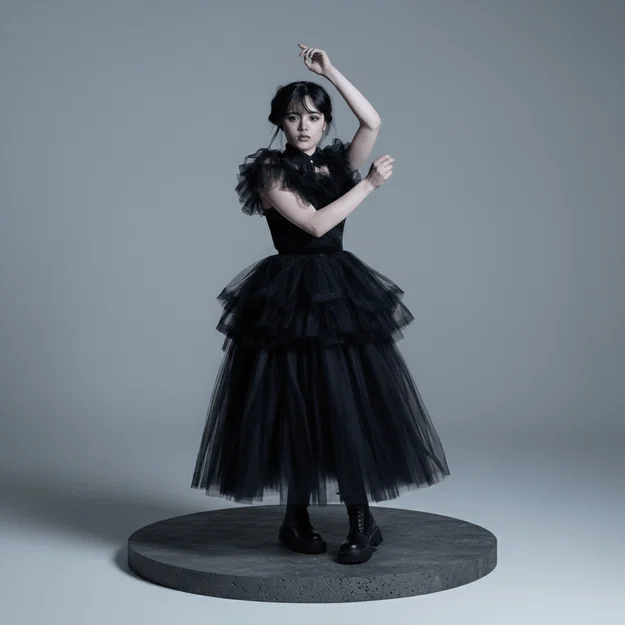 Mô hình 3D Wednesday Addams 2025 ấn tượng cho người đam mê in ấn - Image 1