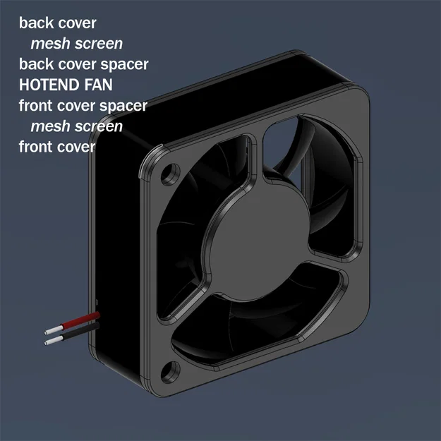 Nắp che lưới bảo vệ quạt hotend CORE One - Image 3