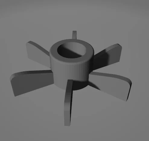 Cánh quạt tản nhiệt motor điện (trục 8mm) - File in 3D tiện ích - Image 1