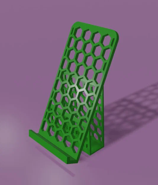 Giá đỡ điện thoại họa tiết lục giác (Hexagon mobile holder) in 3D đẹp - Image 2