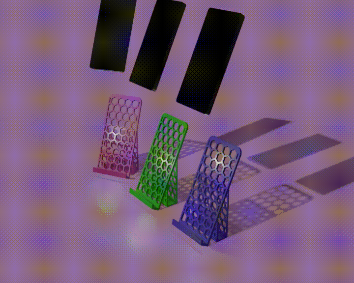 Giá đỡ điện thoại họa tiết lục giác (Hexagon mobile holder) in 3D đẹp - Image 3