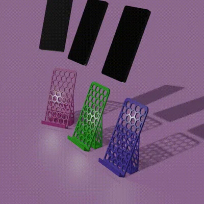 Giá đỡ điện thoại họa tiết lục giác (Hexagon mobile holder) in 3D đẹp