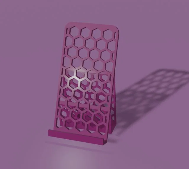 Giá đỡ điện thoại họa tiết lục giác (Hexagon mobile holder) in 3D đẹp - Image 4