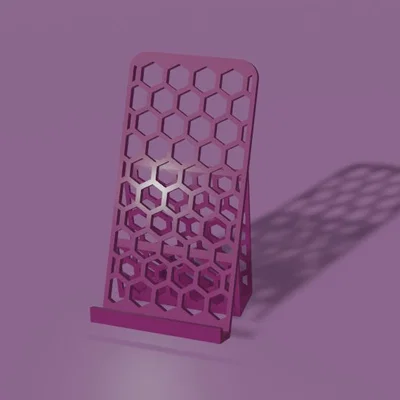 Giá đỡ điện thoại họa tiết lục giác (Hexagon mobile holder) in 3D đẹp
