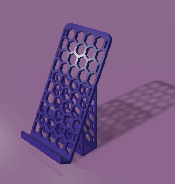 Giá đỡ điện thoại họa tiết lục giác (Hexagon mobile holder) in 3D đẹp - Image 5
