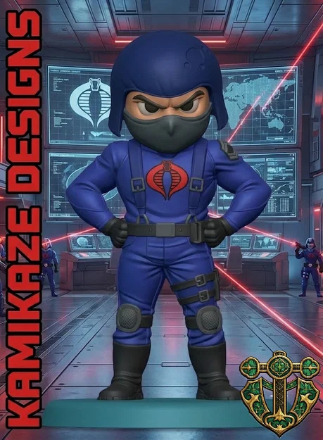 Mô hình 3D Cobra Trooper phong cách Chibi cho người hâm mộ G.I. Joe - Image 1