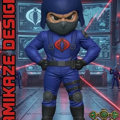 Mô hình 3D Cobra Trooper phong cách Chibi cho người hâm mộ G.I. Joe