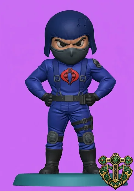 Mô hình 3D Cobra Trooper phong cách Chibi cho người hâm mộ G.I. Joe - Image 2