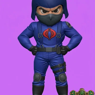 Mô hình 3D Cobra Trooper phong cách Chibi cho người hâm mộ G.I. Joe
