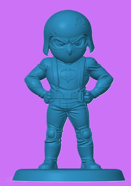 Mô hình 3D Cobra Trooper phong cách Chibi cho người hâm mộ G.I. Joe - Image 3