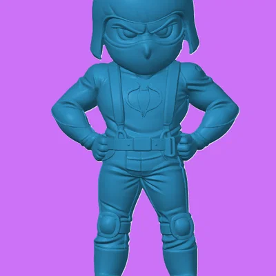 Mô hình 3D Cobra Trooper phong cách Chibi cho người hâm mộ G.I. Joe