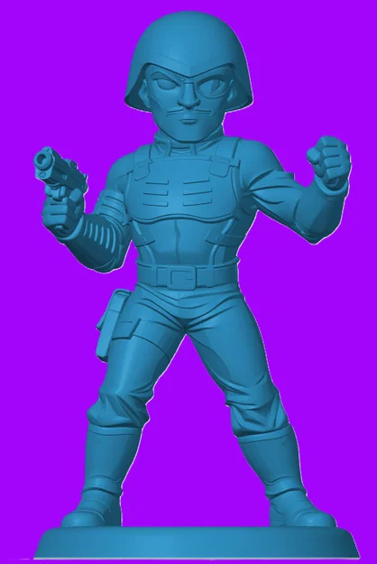 Mô hình Major Blood (G.I. Joe) phong cách Chibi in 3D cực chất - Image 3