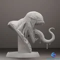 Tượng bán thân Venom - Tượng Marvel - File STL 3D có sẵn support - Thumbnail 3
