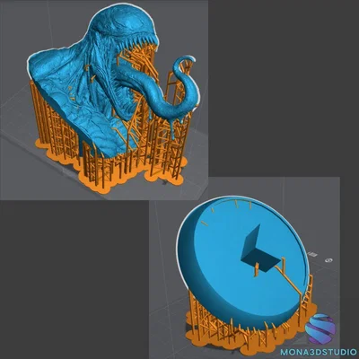 Tượng bán thân Venom - Tượng Marvel - File STL 3D có sẵn support