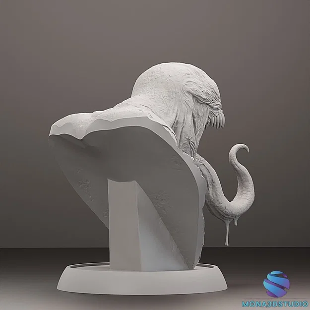 Tượng bán thân Venom - Tượng Marvel - File STL 3D có sẵn support - Image 7