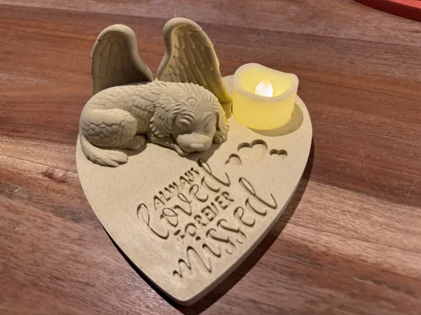 Tượng thiên thần Labradoodle tưởng niệm – Mãi yêu thương và nhớ mãi - Image 2