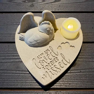 Tượng Thiên Thần Gà Lưu Niệm - Always Loved Forever Missed