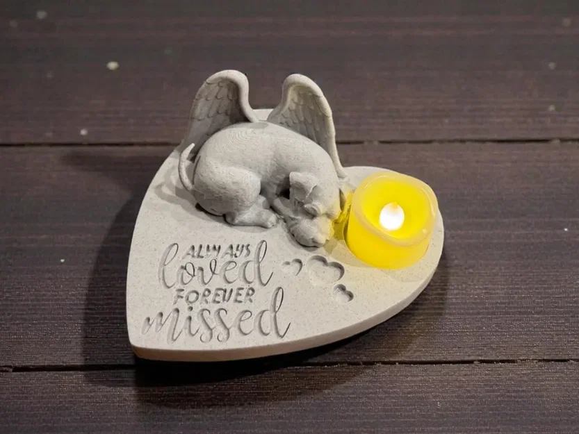 Tượng Thiên Thần Schnauzer Tưởng Niệm - Always Loved Forever Missed - Image 1