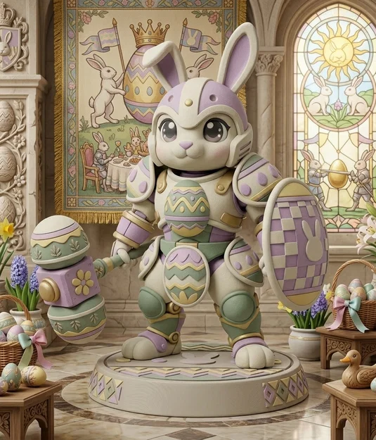 Easter Bunny Warrior – Phiên bản dễ thương - Image 1