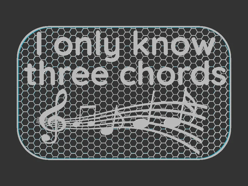 Bảng hiệu "Only Know Three Chords" (Chỉ biết 3 hợp âm) - Image 2