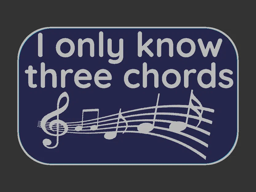 Bảng hiệu "Only Know Three Chords" (Chỉ biết 3 hợp âm) - Image 3