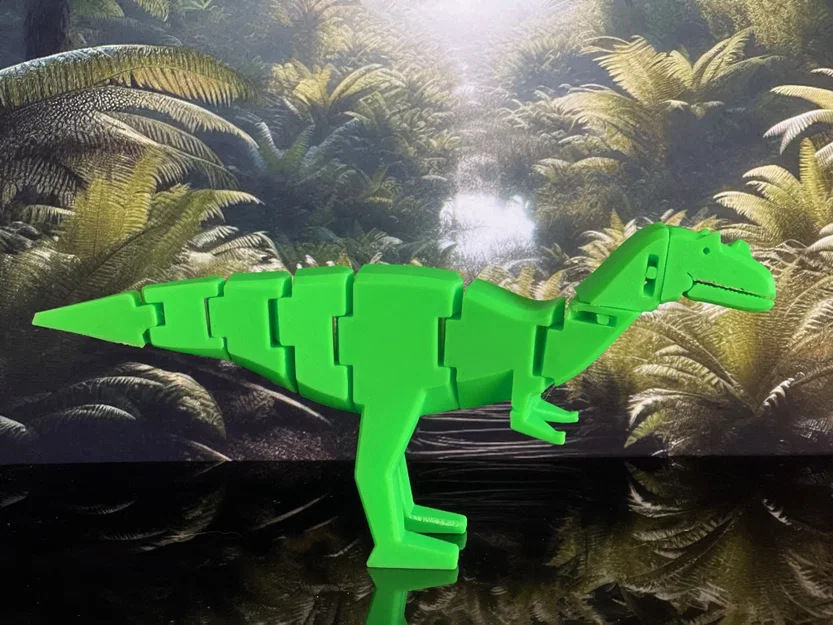 Mô hình khủng long Ceratosaurus Ellioti in liền khối, khớp cổ xoay và đầu nghiêng linh hoạt - Image 1
