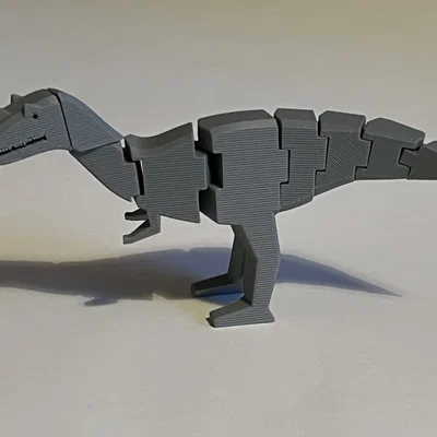 Mô hình khủng long Ceratosaurus Ellioti in liền khối, khớp cổ xoay và đầu nghiêng linh hoạt