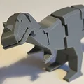 Mô hình khủng long Ceratosaurus Ellioti in liền khối, khớp cổ xoay và đầu nghiêng linh hoạt - Thumbnail 3