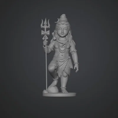 Mô hình 3D Thần Shiva (Shiva Deity) - Tượng trang trí tinh xảo