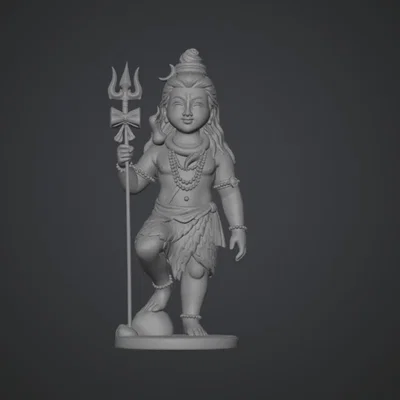 Mô hình 3D Thần Shiva (Shiva Deity) - Tượng trang trí tinh xảo