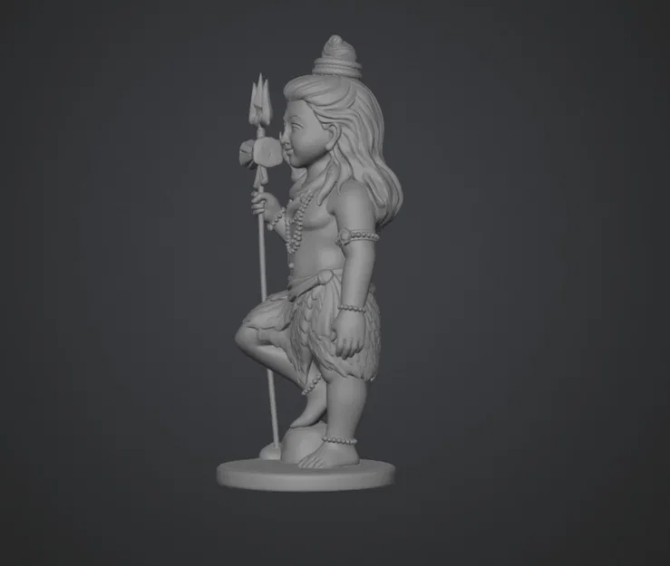 Mô hình 3D Thần Shiva (Shiva Deity) - Tượng trang trí tinh xảo - Image 3
