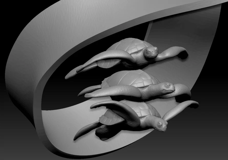 Mô hình trang trí Rùa và Vòng lặp Mobius 3D độc đáo - Image 2