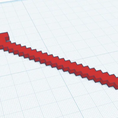 Mô hình giáo Minecraft (Minecraft Spear) 3D cho fan pixel art
