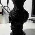 Bình hoa trang trí họa tiết đầu lâu Gothic - Thumbnail 3