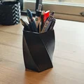 Ống cắm bút hình học xoắn / Khay để đồ văn phòng (Không cần support) - Thumbnail 2