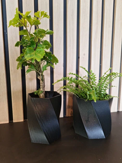 Ống cắm bút hình học xoắn / Khay để đồ văn phòng (Không cần support) - Image 6