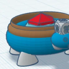 Mô hình Alien trang trí 3D dễ thương cho bàn học và làm việc