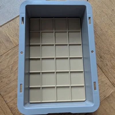 Đế lót Gridfinity cho hộp lưu trữ Surplus Eurobox 30x20cm