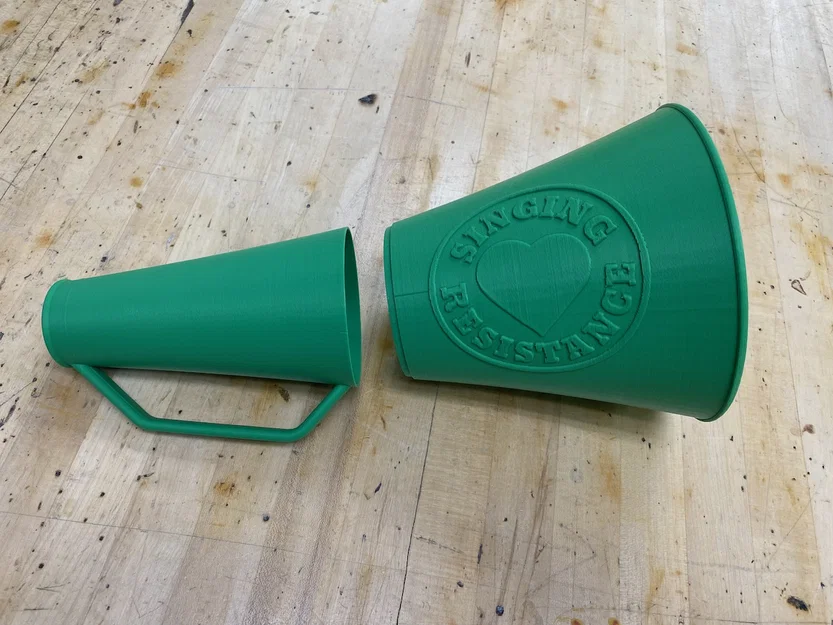Loa Phóng Thanh (Megaphone) có Logo Singing Resistance, Thiết kế 2 phần - Image 2