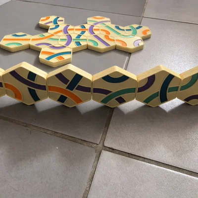 Bộ cờ Tantrix boardgame gắn nam châm tự in 3D