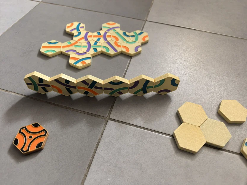 Bộ cờ Tantrix boardgame gắn nam châm tự in 3D - Image 2