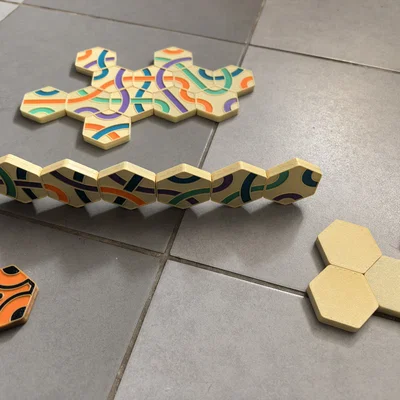 Bộ cờ Tantrix boardgame gắn nam châm tự in 3D