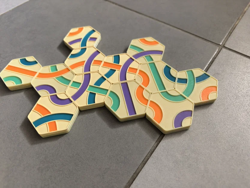 Bộ cờ Tantrix boardgame gắn nam châm tự in 3D - Image 3