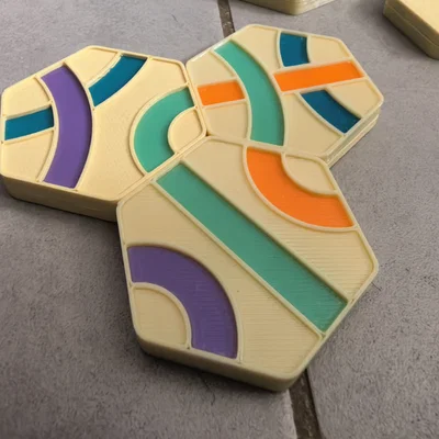 Bộ cờ Tantrix boardgame gắn nam châm tự in 3D