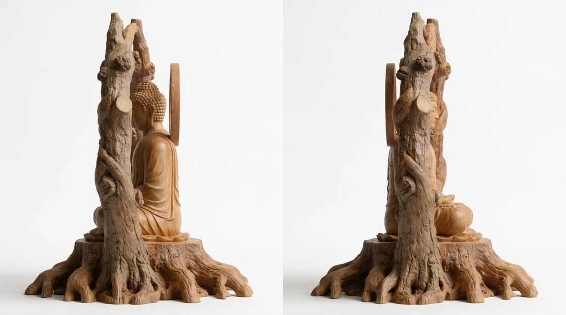 Mô hình in 3D Tượng Phật Thiền Định Dưới Gốc Cây Nghệ Thuật - Image 5